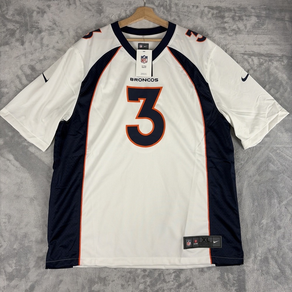 Nike Denver Broncos Russell Wilson #3 NFL Away Jersey Men's XL MSRP $130